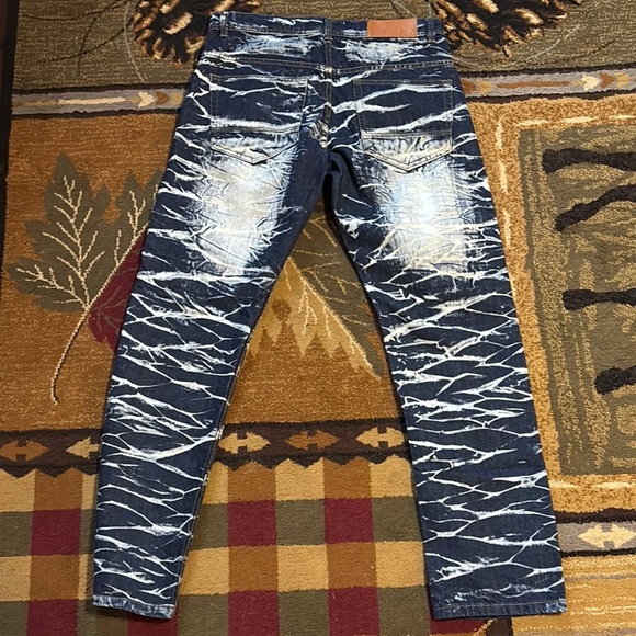 Arket Blue Straight Jeans‎ with Acid-Wash Effect - Picture 4 of 7